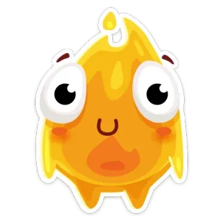 😊 5a5449c4 可爱, 卡通, 黄色, 怪物, 斑点, 角色, 贴纸 telegram sticker