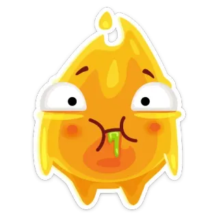 🤮 cb175d2b 卡通, 搞笑, 黄色, 怪物, 贴纸 telegram sticker