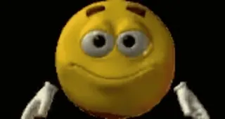 🌟 411ac46e Эмодзи, Смайлик, Персонаж, Мультфильм, Желтый telegram sticker