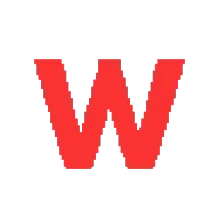 👍 e9c77844 W буква, W, алфавит, красный telegram sticker