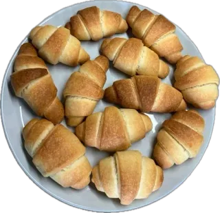 🌟 97ae6361 크루아상, 페이스트리, 음식, 빵, 베이커리, 접시, 맛있는 telegram sticker