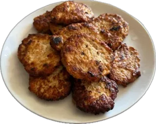 🌟 d6bcb776 음식, 고기, 패티, 접시, 요리된, 식사, 요리 telegram sticker