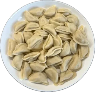 🌟 e7235e52 만두, 음식, 피에로기, 요리, 식사, 요리, 접시 telegram sticker