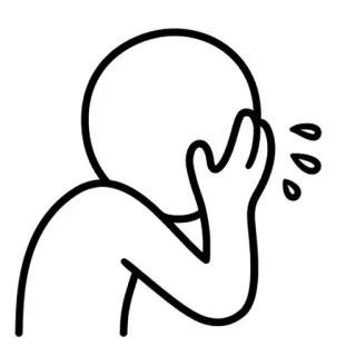 ☹️ 1068f65e เอามือกุมหน้า, ผิดหวัง, เสียใจ, เสียความรู้สึก, อารมณ์, เศร้า telegram sticker