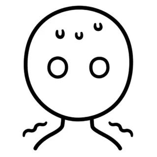 ☹️ 849a74d8 นามธรรม, เส้นขยุกขยิก, มินิมอล, ตัวละคร, เรียบง่าย, ขาวดำ telegram sticker