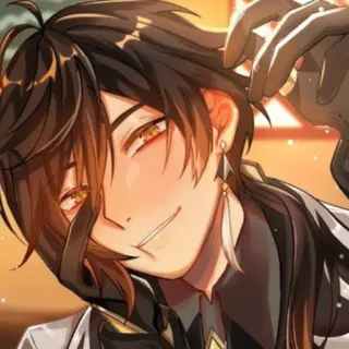 😏 09a8328d Zhongli Genshin Impact 애니메이션, 원신, 종려, 게임, 캐릭터 telegram sticker