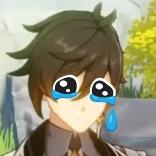 💰 7c64c97e Zhongli Genshin Impact Аниме, Видеоигра, Плачущий, Грустный, Персонаж, Genshin Impact, Чжун Ли whatsapp sticker