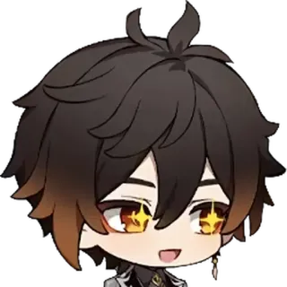 🤩 32d9fc21 Zhongli Genshin Impact Anime, Video game, Chibi, Zhongli, Genshin Impact whatsapp sticker