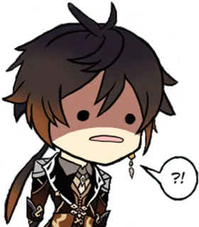 ⁉️ e2542a3e Zhongli Genshin Impact ?! Genshin Impact, Zhongli, Anime, Karakter, Video game whatsapp sticker