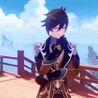 🪨 0b4b87d1 Zhongli Genshin Impact Аниме, Игра, Genshin Impact, Чжун Ли, Персонаж telegram sticker