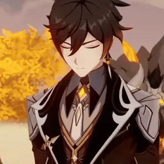 🪨 e383222a Zhongli Genshin Impact Аниме, Видеоигра, Персонаж, Genshin Impact, Чжун Ли telegram sticker