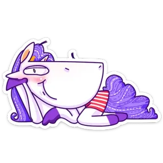 ☺️ 4fb43100 独角兽, 卡通, 幻想, 动物, 魔法 telegram sticker
