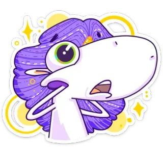 💫 611a3d23 独角兽, 卡通, 贴纸, 搞笑, 可爱, 动物, 魔法, 闪亮 telegram sticker