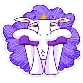 🙄 9b20e7fa 独角兽, 动物, 奇幻, 魔法, 可爱, 卡通 telegram sticker