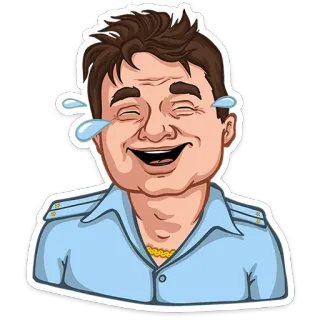 ⭐ 1b121d12 Kartun, Tertawa, Menangis, Kebahagiaan, Emosi, Lucu, Pria telegram sticker