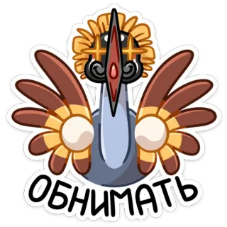🤗 2ec6a426 ОБНИМАТЬ uccello, fiore, cartone animato, adesivo, illustrazione telegram sticker