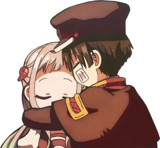 🤗 552e5897 Hanako Toilet-Bound Hanako-kun Аниме, Манга, Ха Hanako-kun, Туалетный мальчик Ханако, Объятия, Пара, Милый, Яой telegram sticker