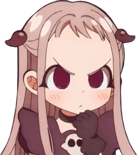 🤔 94baca70 Nene Yashiro Toilet-bound Hanako-kun Аниме, Манга, Нэнэ Ясиро, Туалетный мальчик Ханако, милый, девушка, злой telegram sticker