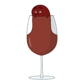 🥂 a7112612 葡萄酒, 红酒杯, 酒精, 卡通, 饮料, 搞笑 telegram sticker
