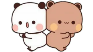 🫖 680ea468 Panda, Niedźwiedź, Słodkie, Kreskówka, Para, Miłość, Kawaii telegram sticker