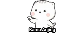 ✨ 861d5173 Kamu Anjing obraźliwe, kreskówka, zwierzę, kot telegram sticker