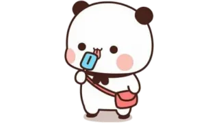 🫖 bb05a591 Panda, Lód na patyku, Słodkie, Kreskówka, Kawaii, Zwierzę telegram sticker