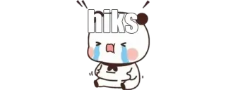 🌟 e659f0c7 hiks płacz, smutny, kreskówka, słodki, naklejka telegram sticker