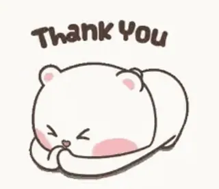 ☺️ cbfbde61 Thank You cảm ơn, dễ thương, gấu, biết ơn, cảm kích, tốt bụng telegram sticker