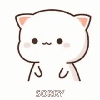 😔 d3b5860d SORRY mèo, xin lỗi, dễ thương, hoạt hình, hối hận, mèo đào telegram sticker