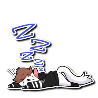 😴 19896c22 ZZZ сон, спит, zzz, мультфильм, уставший, ленивый, измотанный whatsapp sticker