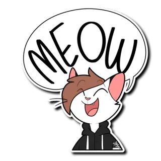 😸 25620b1e MEOW кот, мяу, животное, милый, стикер, питомец whatsapp sticker