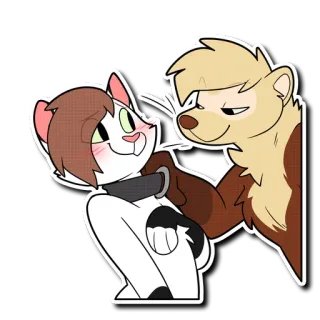 😳 37049cb2 животные, кошки, антропоморфные, милые, любовь, романтика whatsapp sticker