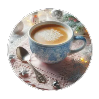 ☕️ 4ef972ef kaffee, latte, schneeflocke, weihnachten, urlaub, winter telegram sticker