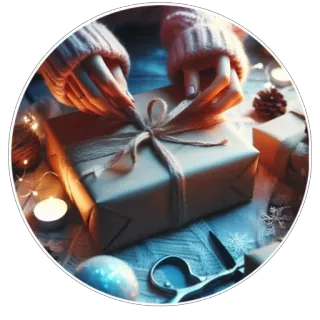 🎁 d166c763 Geschenk, Verpackung, Präsent, Feiertag, Weihnachten telegram sticker