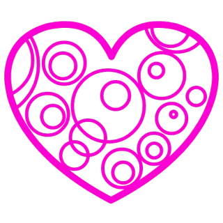 💖 5c58c866 corazón, círculos, amor, rosa, geométrico, forma telegram sticker