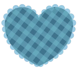 ❤ 684ebd9f corazón, amor, azul, cuadros, patrón, decorativo, pegatina telegram sticker