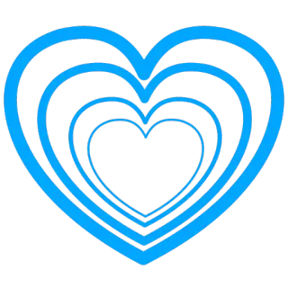 💙 6be64e26 corazón, amor, símbolo, azul, concéntrico, formas, gráfico telegram sticker