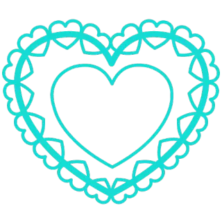 💚 7ec7a5bd corazón, amor, encaje, marco, decoración telegram sticker