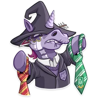 🤔 c4daba80 unicorn, penyihir, sekolah, sihir, fantasi, bekas luka, panah whatsapp sticker