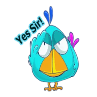 💂‍♂ 7b2a2d58 Yes Sir! 鳥, 漫画, 敬礼, かしこまりました, 動物, 可愛い telegram sticker