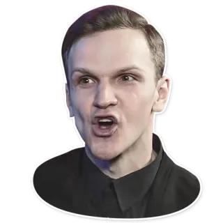 😵 016ddf65 pria, orang, wajah, emosi, ekspresi telegram sticker