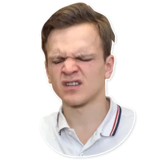 😫 e7c463ad pria, wajah, ekspresi, kesal, jijik, potret, orang telegram sticker