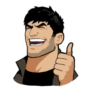 😅 3c100fa0 ยกนิ้วให้, มีความสุข, การ์ตูน, เชิงบวก, การอนุมัติ telegram sticker