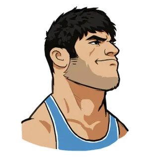 💪 43c09083 การ์ตูน, ผู้ชาย, คอ, ออกกำลังกาย, หน้าอก telegram sticker