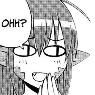 🐍 018faee0 OHH? Animé, Manga, Expression, Mignon, Personnage, Ohh, Question whatsapp sticker