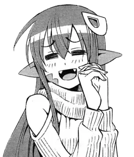 Мия ЧБ by @FordDionOdinochka whatsapp stickers