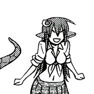 🐍 3d4e4e88 Miia Monster Musume Anime, Femme serpent, Fille monstre, Miia, Monster Musume whatsapp sticker