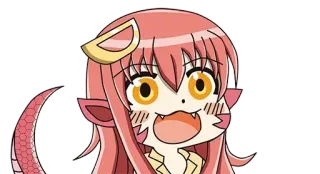 🐍 7a89de62 Miia Monster Musume 애니메이션, 몬스터 걸, 뱀, 귀여운, 미아, 몬스터 아가씨가 있는 일상 telegram sticker