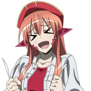 🐍 8212505f Miia Monster Musume 애니메이션, 몬스터 아가씨가 있는 일상, 미아, 뱀, 귀여운, 와이푸 telegram sticker