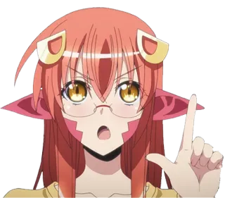 🐍 ef40da60 애니메이션, 몬스터 걸, 소녀, 안경, 귀여운 telegram sticker